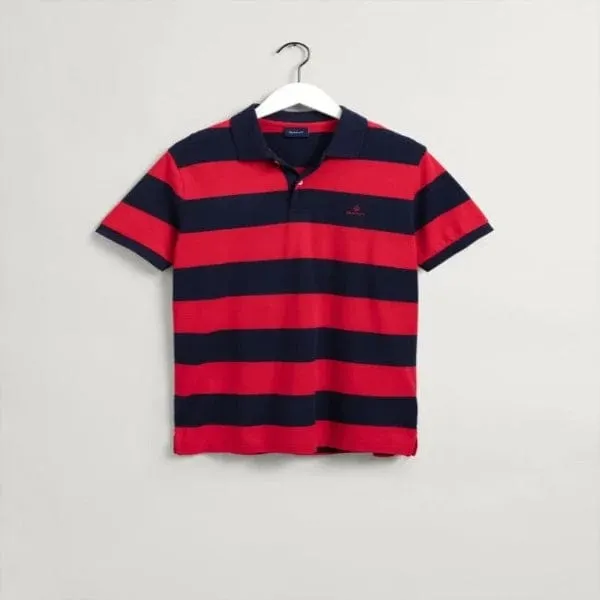 Gant Barstripe Pique Rugger Bright Red