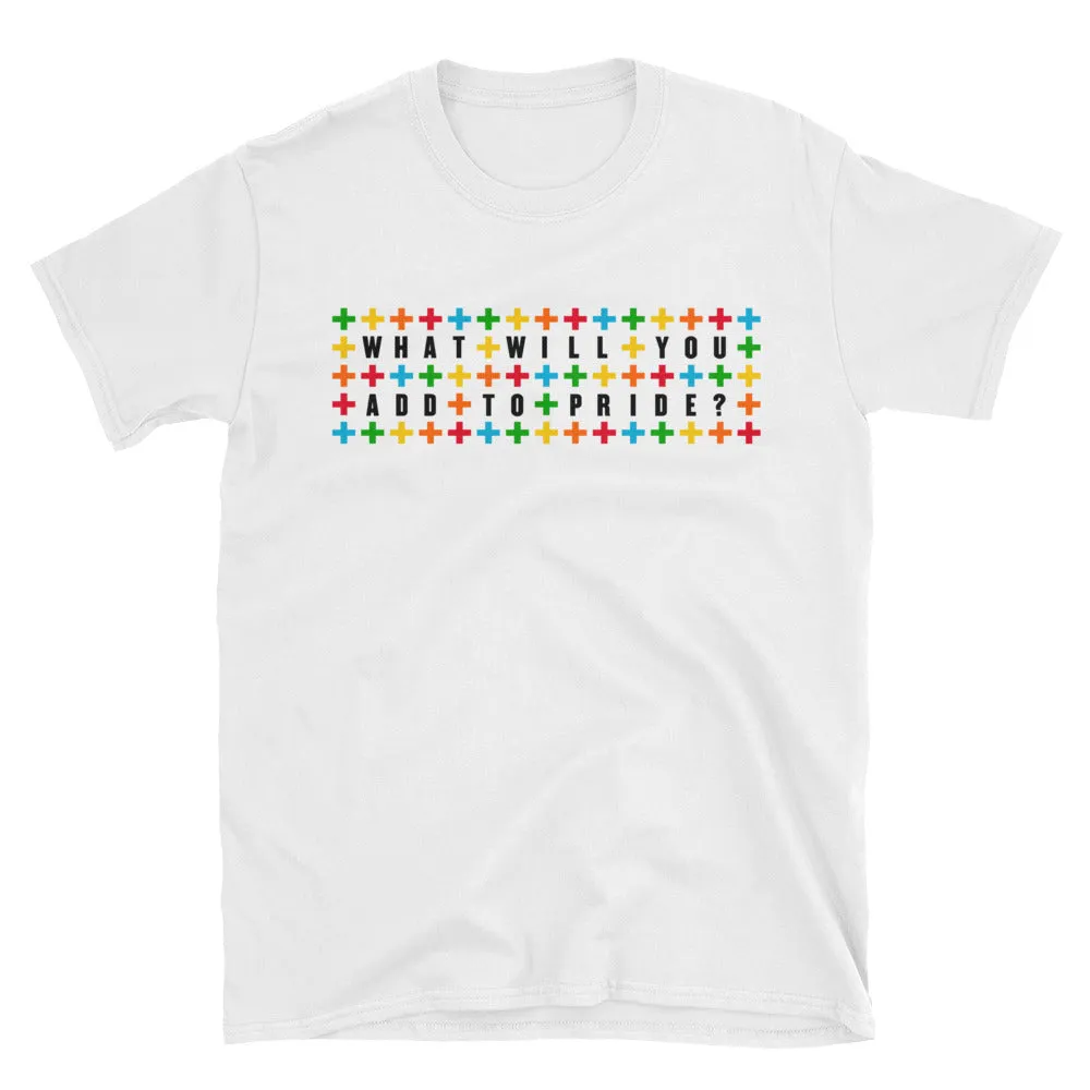 Gay Pride T-shirt Rainbow T-shirt White Gay Male Fit T Shirt