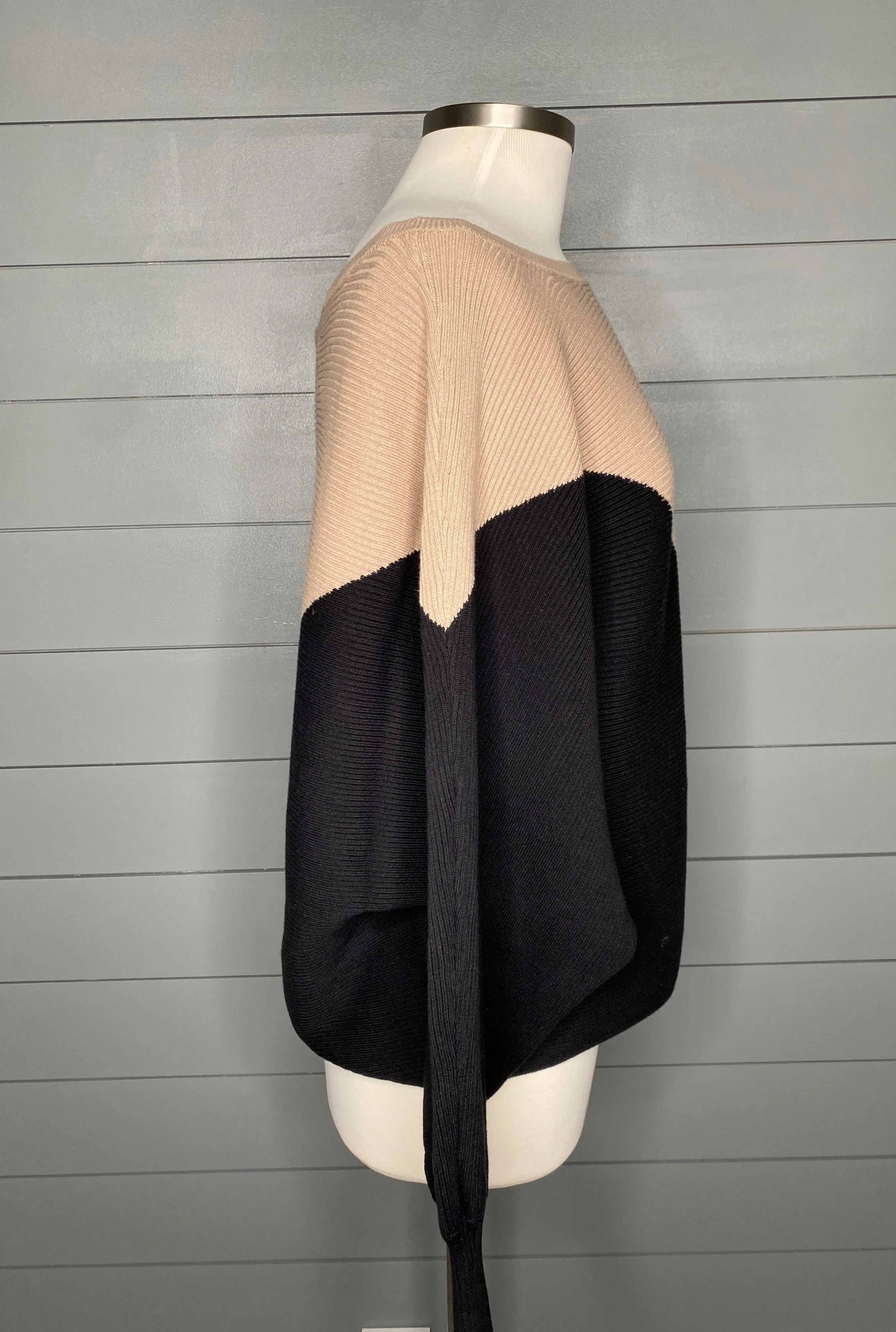 Geometric Color Block Sweater