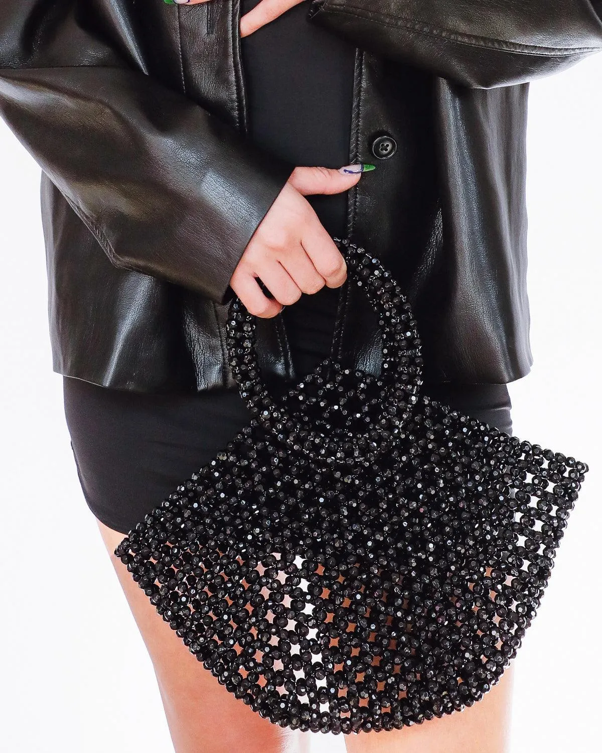 GEOMETRIC TOP HANDLE BAG
