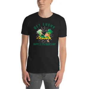 Get Lucky T Shirt Black Happy St. Patrick's Day T Shirt for Men