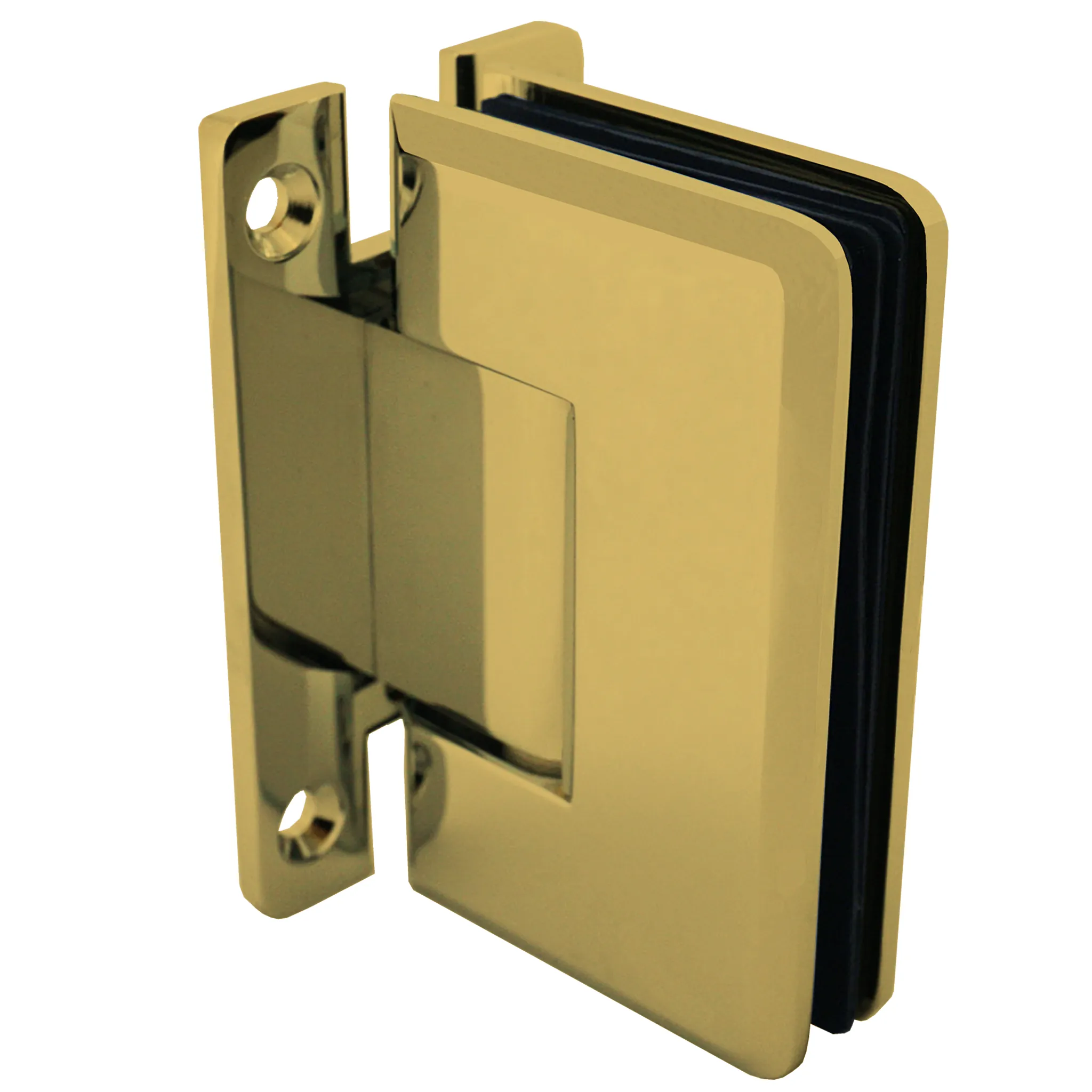 GGH Colette Series - Beveled Heavy Duty - Wall to Glass 90°, H Back Plate (CH, BN, MBL, SB, PN, BBRZ, GM, ORB, W, AB, PB)