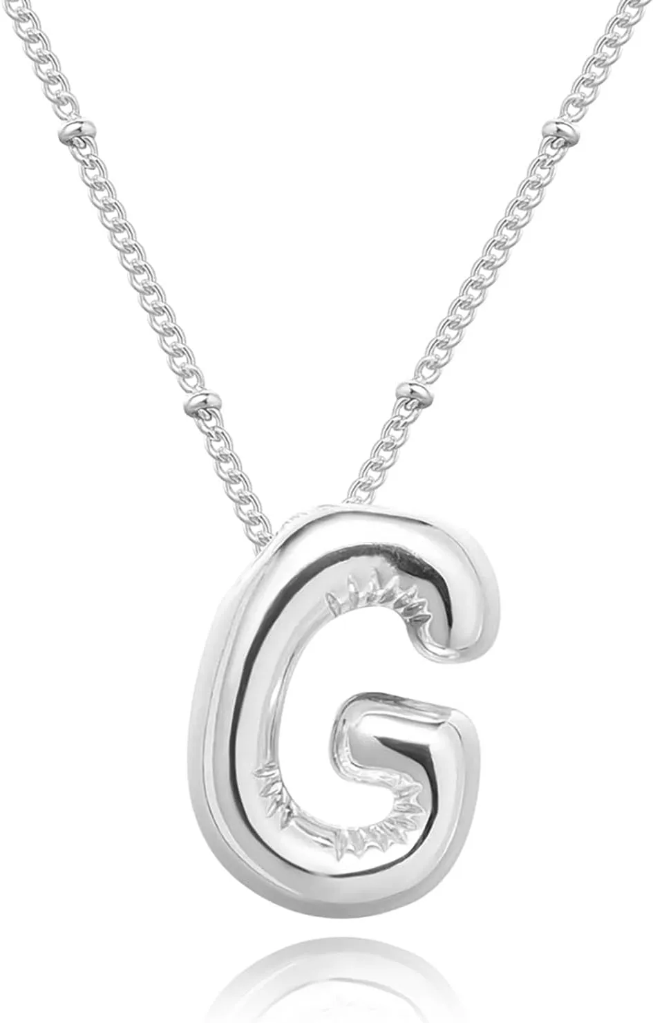 Gold Bubble Letter Necklace for Women, 14k Gold Plated Balloon Initial Letter Pendant Necklace Dainty Charm Initial Necklaces for Women Trendy Chunky Custom Name Necklace Gold Jewelry for Women