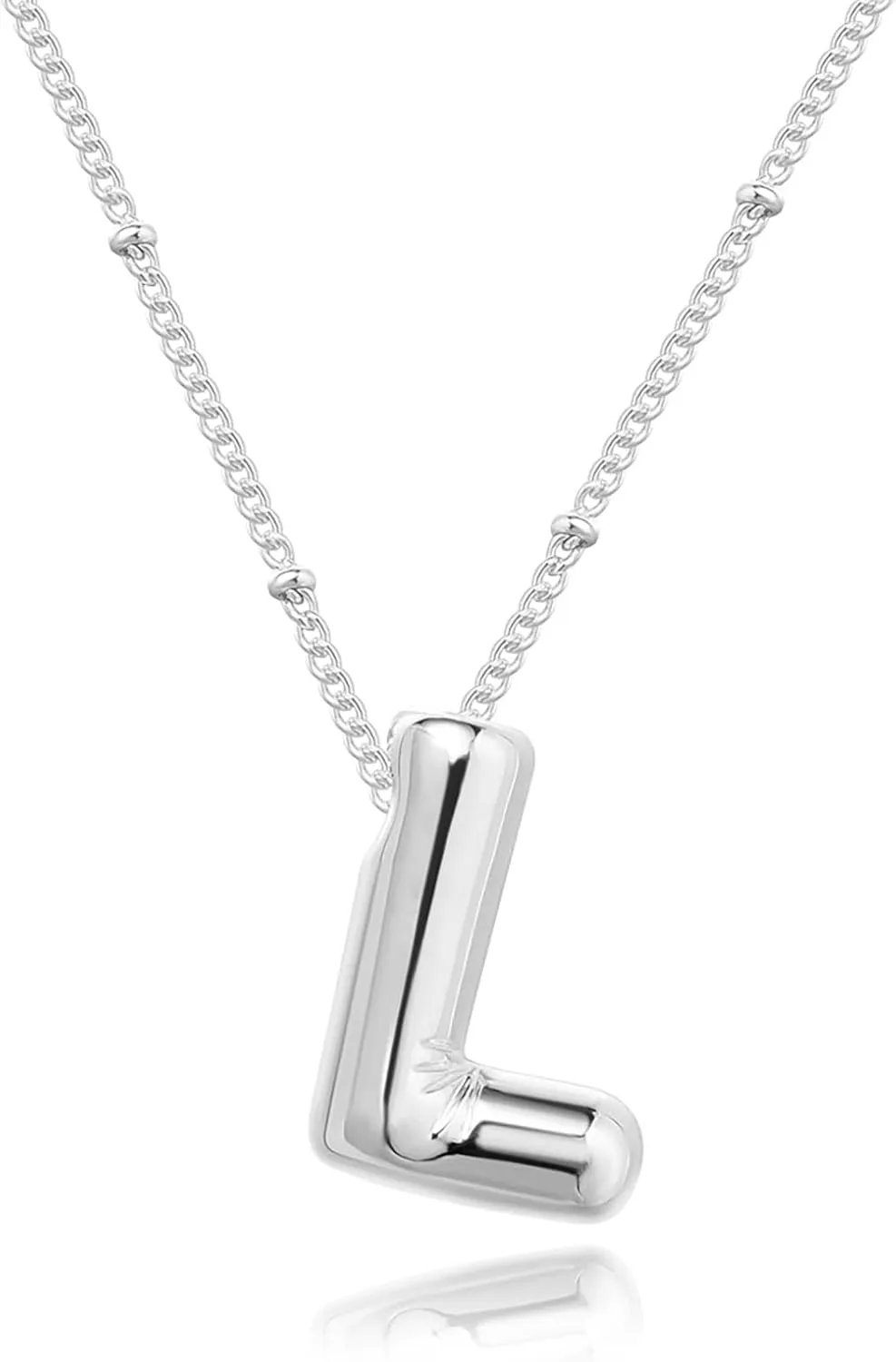 Gold Bubble Letter Necklace for Women, 14k Gold Plated Balloon Initial Letter Pendant Necklace Dainty Charm Initial Necklaces for Women Trendy Chunky Custom Name Necklace Gold Jewelry for Women