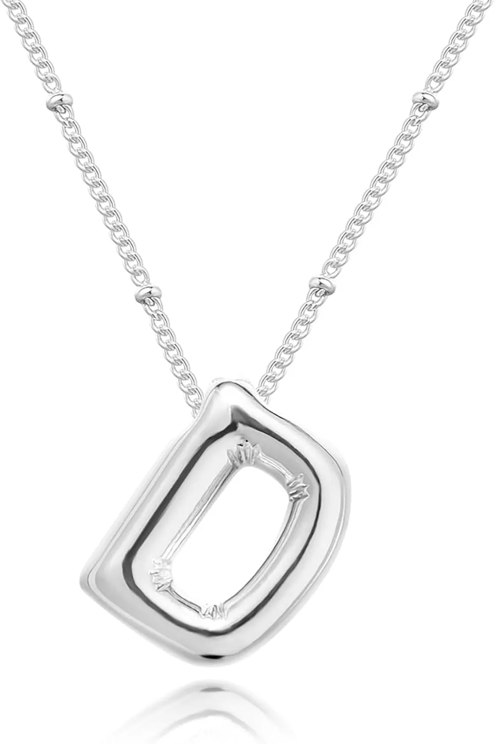Gold Bubble Letter Necklace for Women, 14k Gold Plated Balloon Initial Letter Pendant Necklace Dainty Charm Initial Necklaces for Women Trendy Chunky Custom Name Necklace Gold Jewelry for Women