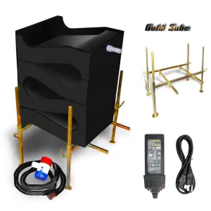Gold Cube 4 Stack Deluxe Complete Gold Prospecting Kit &amp; 120 Volt Power Supply