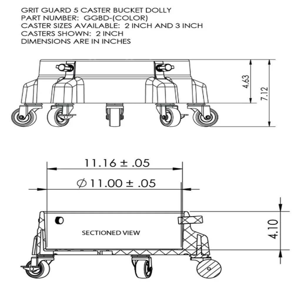 GRIT GUARD BUCKET DOLLY