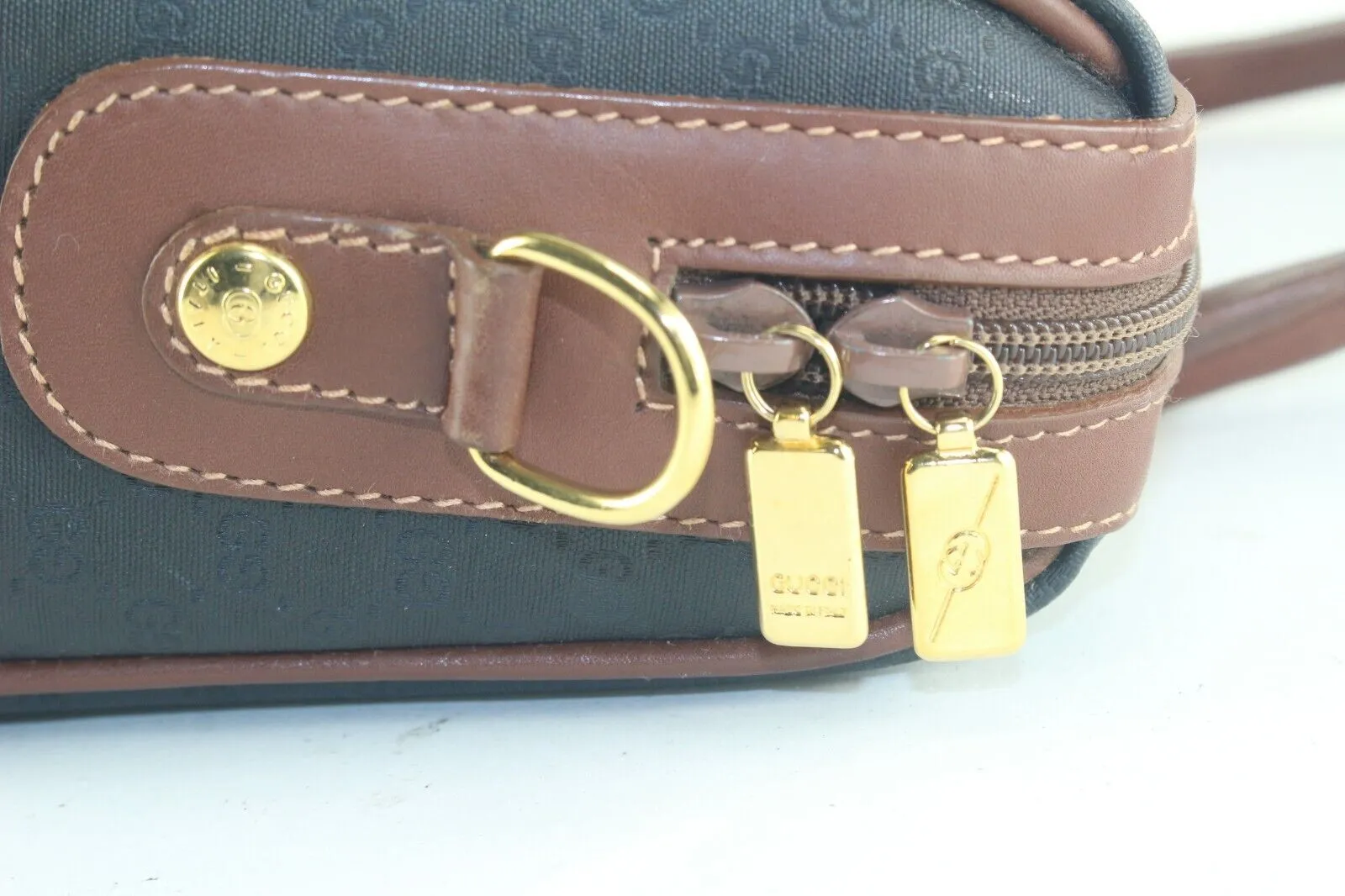 Gucci Rare Black x Brown 2way Square Boston 4GK1012K
