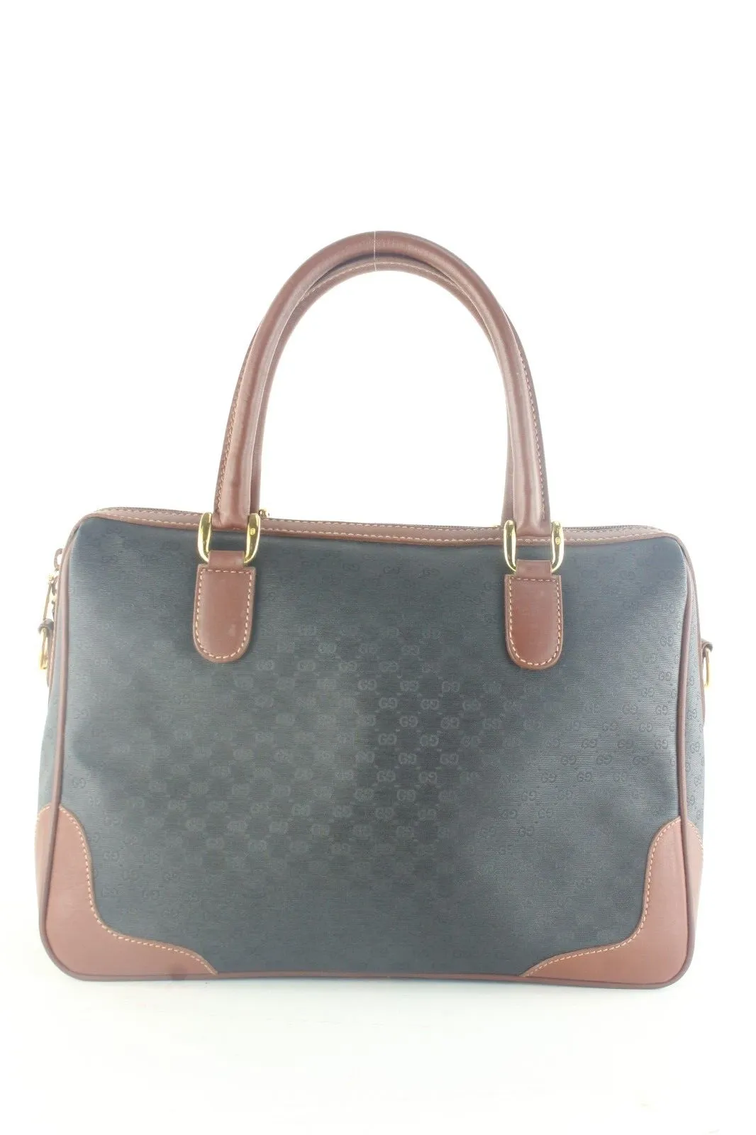 Gucci Rare Black x Brown 2way Square Boston 4GK1012K