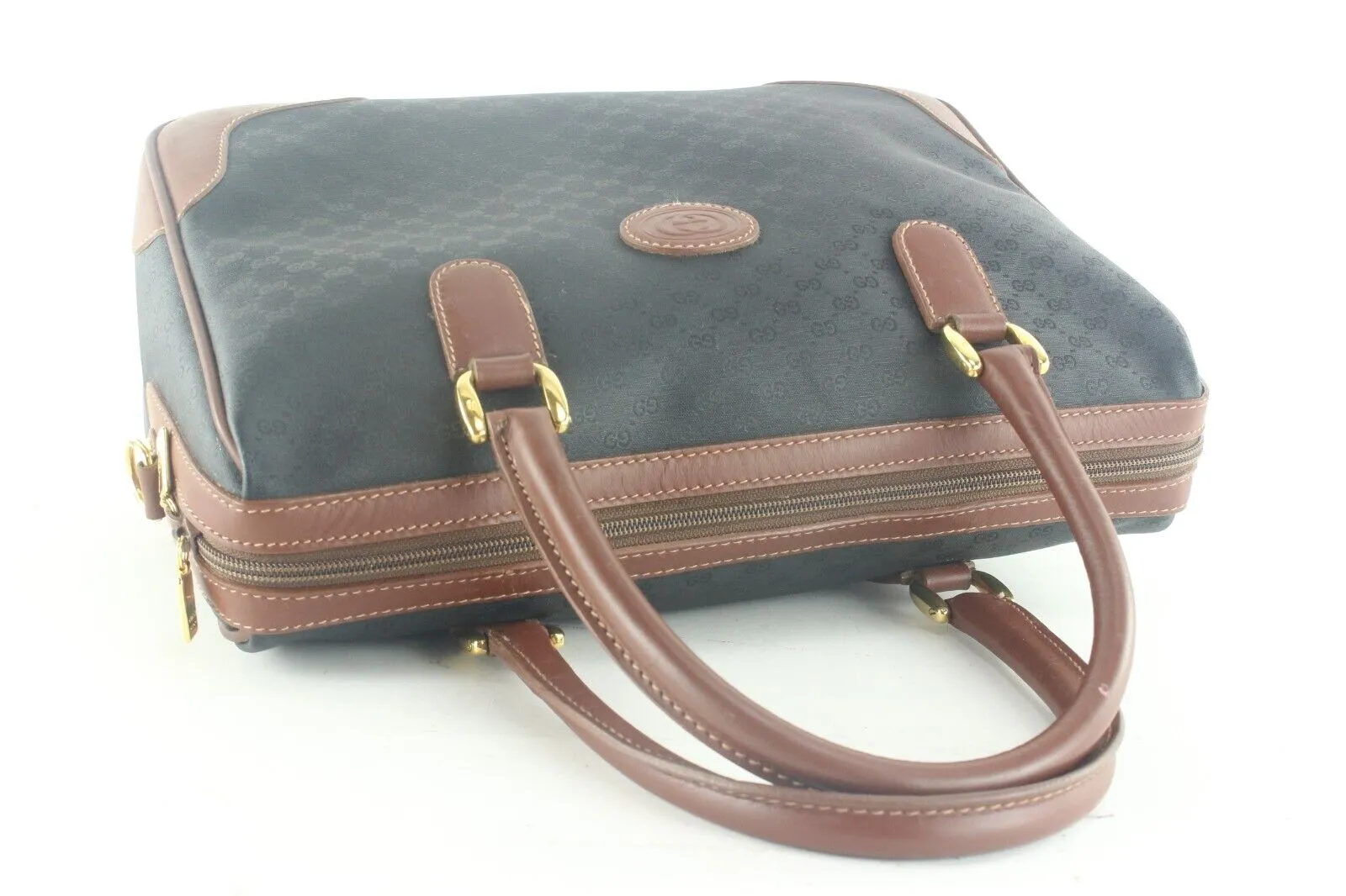 Gucci Rare Black x Brown 2way Square Boston 4GK1012K
