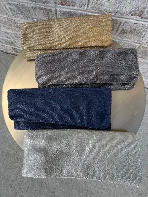Handmade Beaded Fold Over Clutch