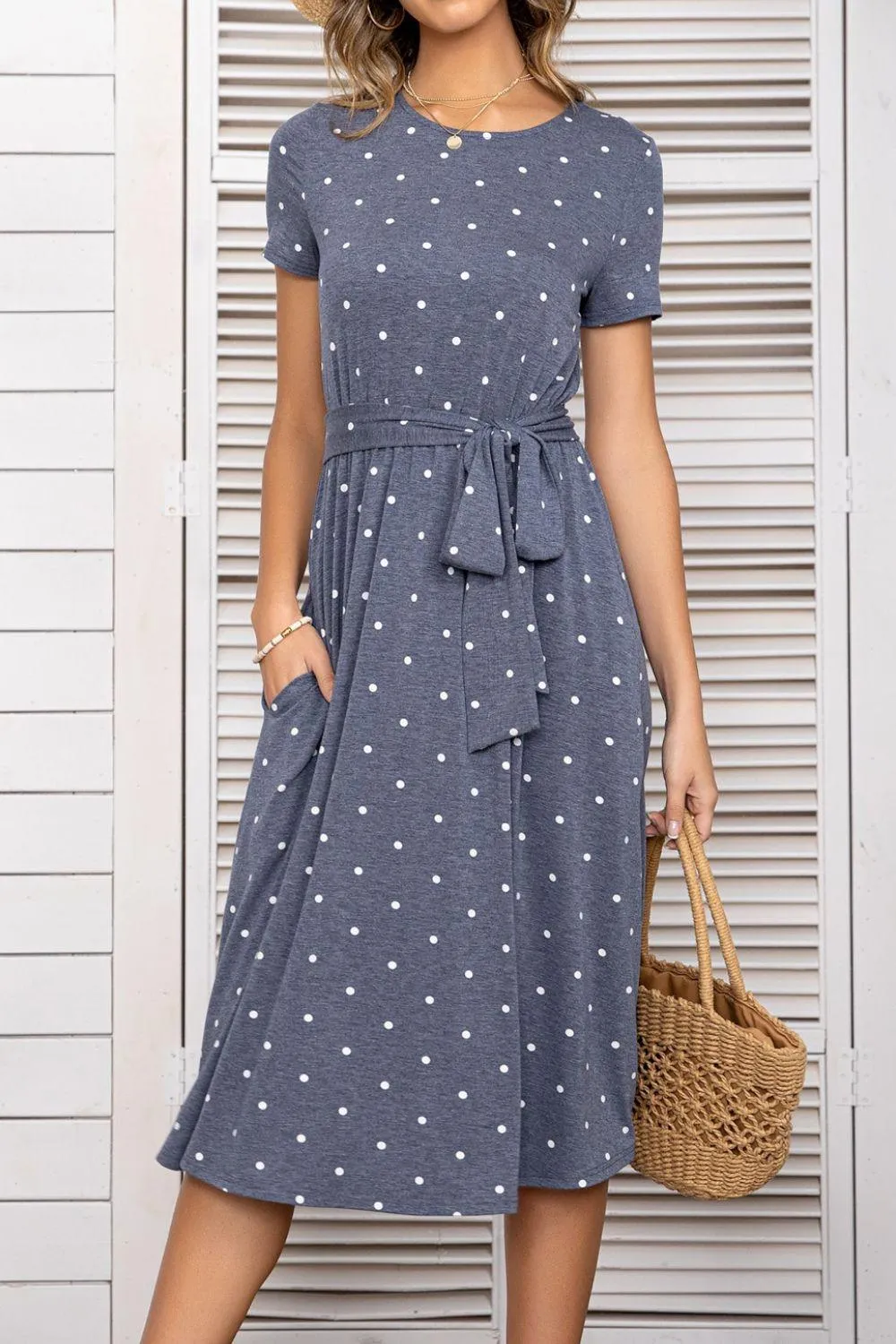 Hazel Blues® | Belted Tee Dress With Pockets