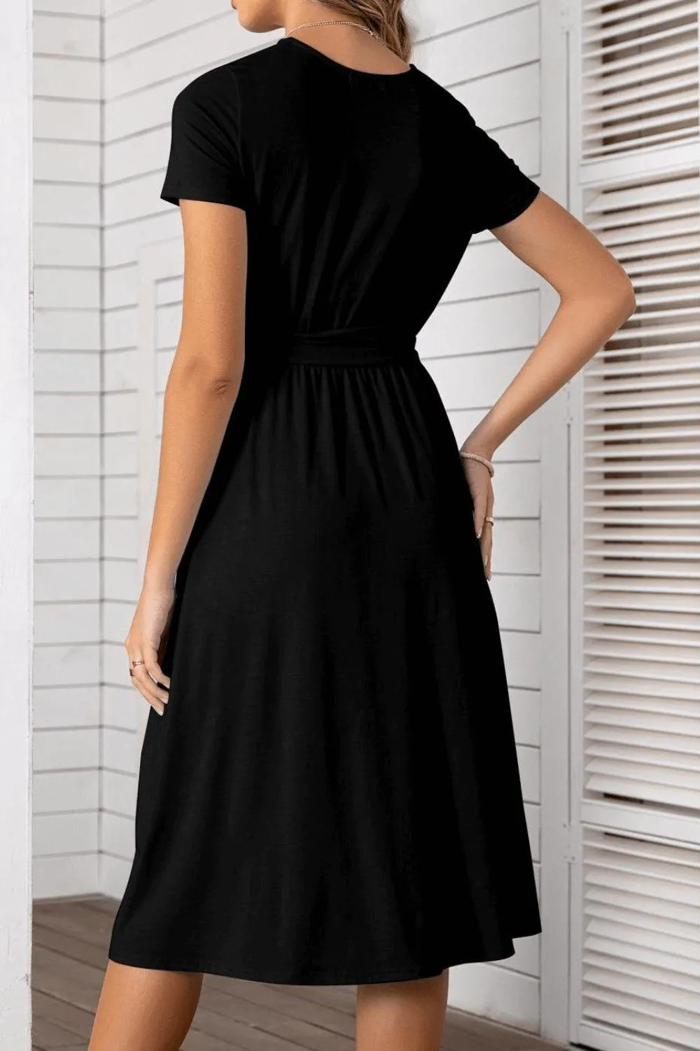 Hazel Blues® | Belted Tee Dress With Pockets