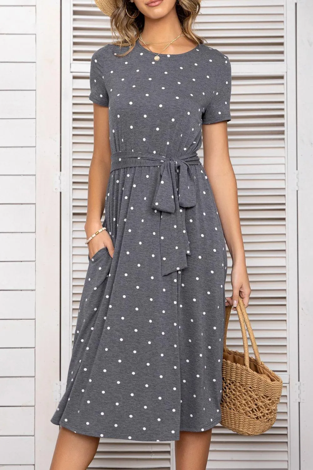 Hazel Blues® | Belted Tee Dress With Pockets
