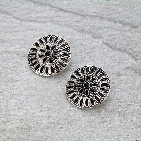 Helen Medallion Cluster Post Earrings