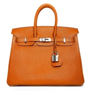 Hermes Birkin 25 Orange Togo Palladium Hardware