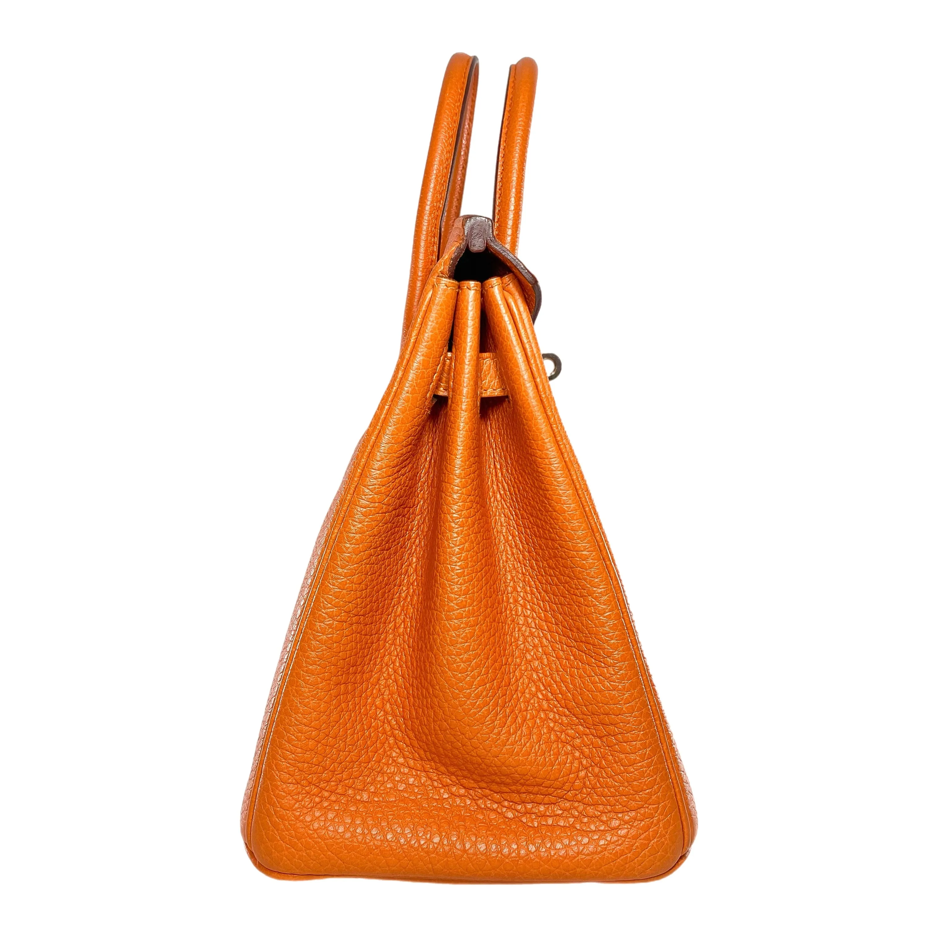 Hermes Birkin 25 Orange Togo Palladium Hardware