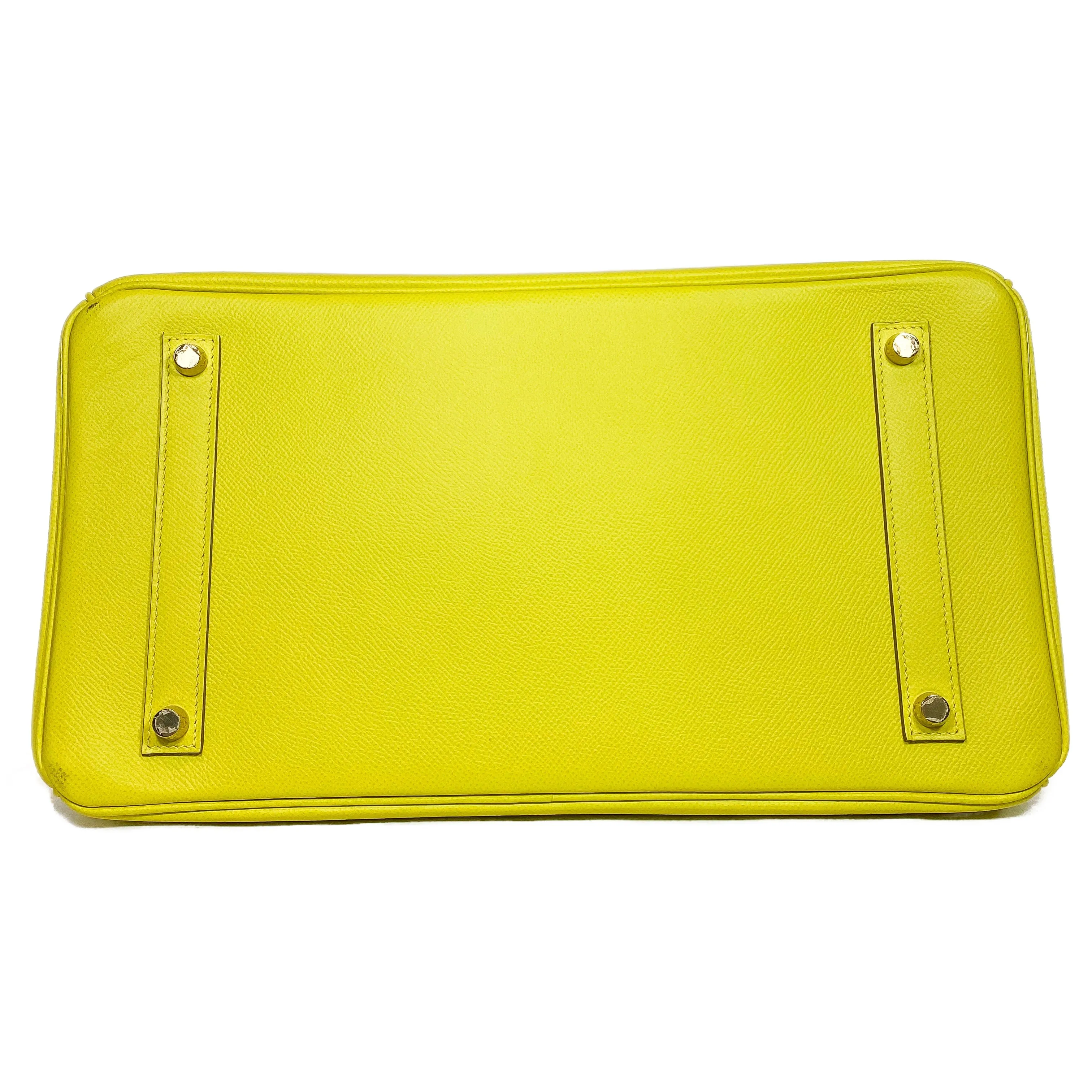 Hermes Birkin 35 Lime Epsom Gold Hardware