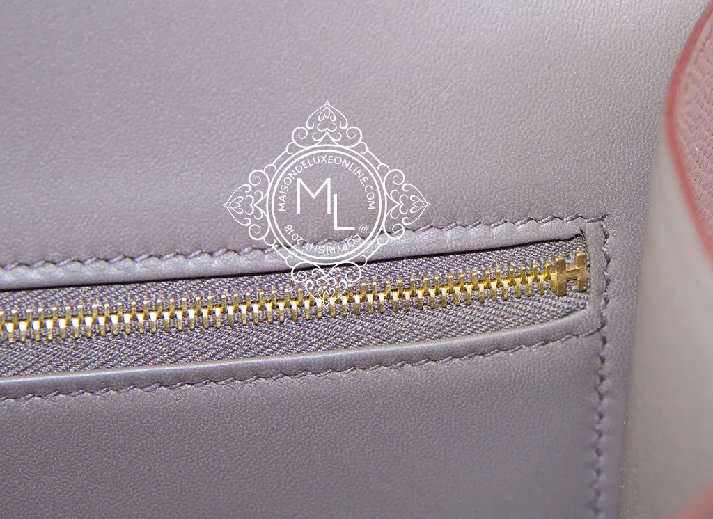 Hermes Etain Gray Epsom Constance MM 24 Handbag