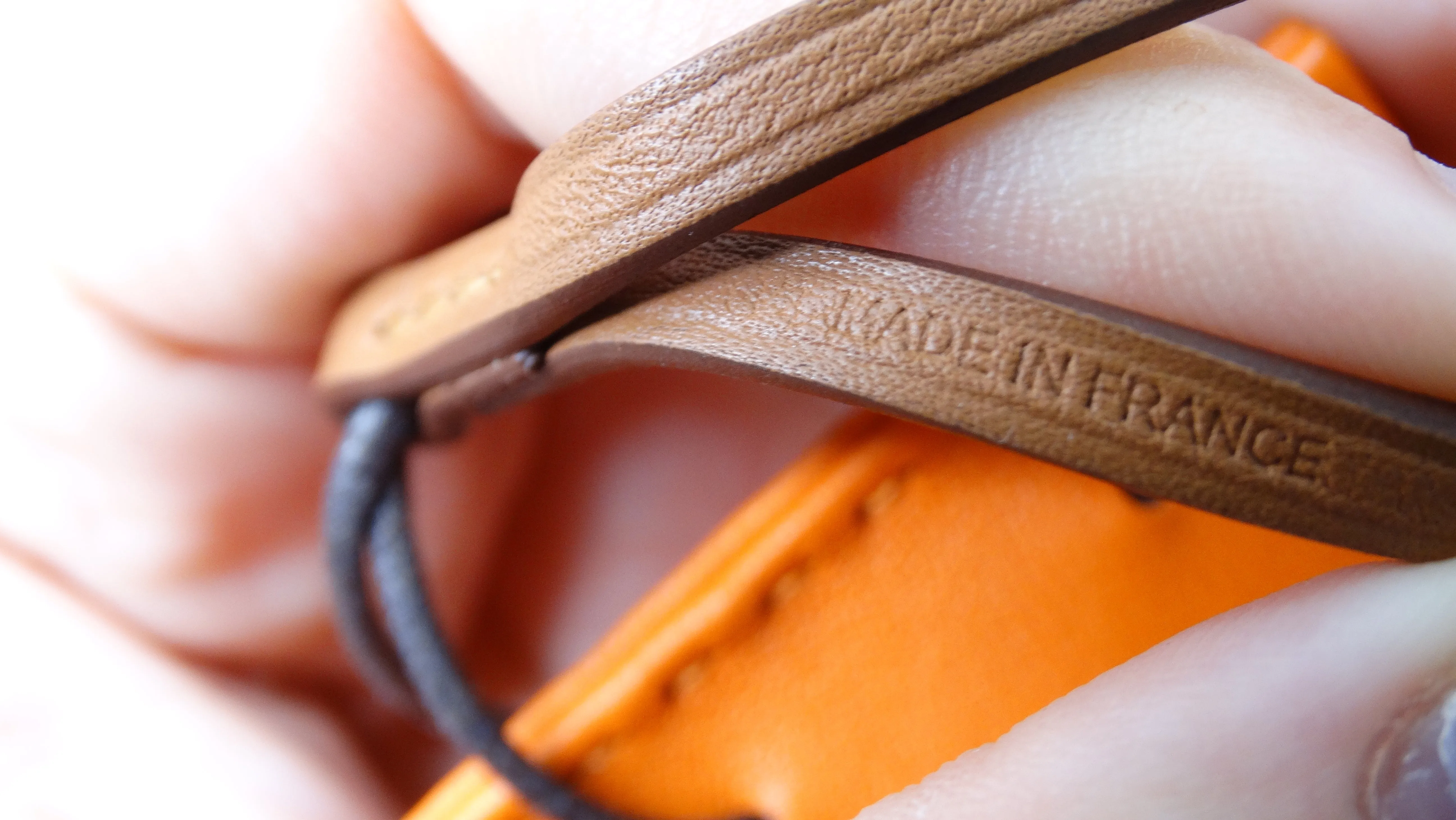 Hermes Orange Shopping Bag Charm