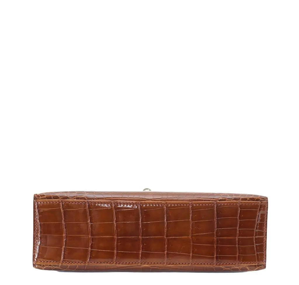 Hermès Kelly Pochette Mini Crocodile Miel Bag