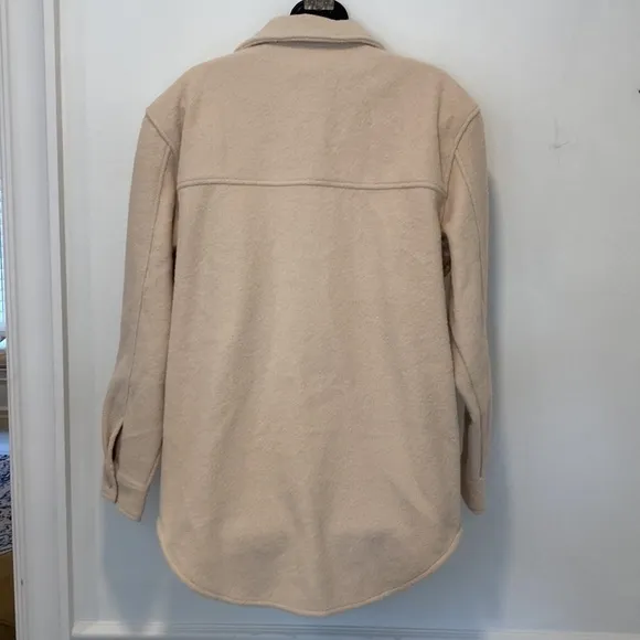 HILLARY RADLEY Cream Button Up Jacket Size Large