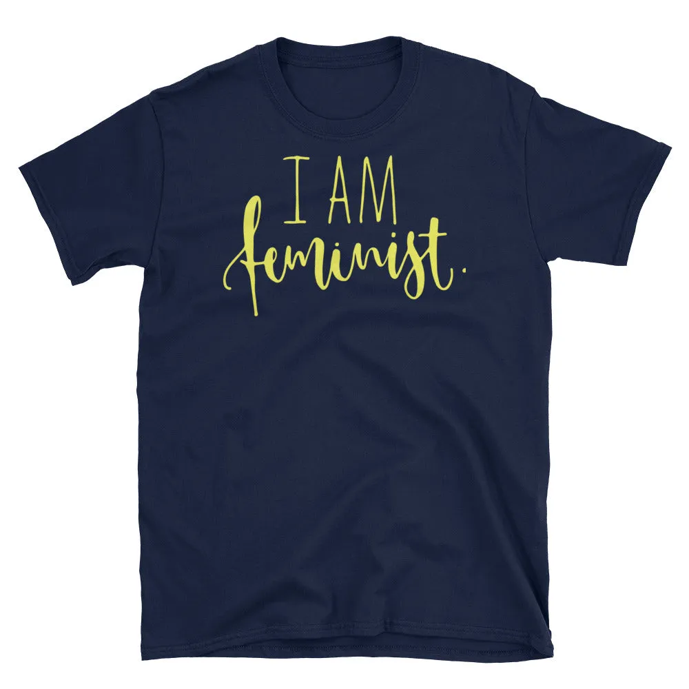 I Am Feminist T-Shirt Navy Feminist T Shirt Cotton Feminist Apparel for Women