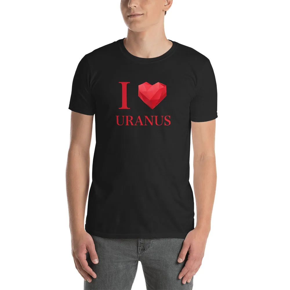 I Love Uranus T Shirt Black Funny Gay T Shirt Short-Sleeve Gay T-Shirt