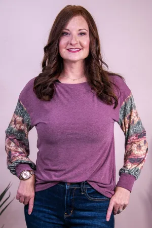 Ideal Confidence Plum/Multi Color Tie Dye Top - T10338PL