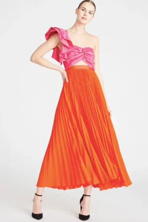 Isla Pleated Dress by AMUR - RENTAL
