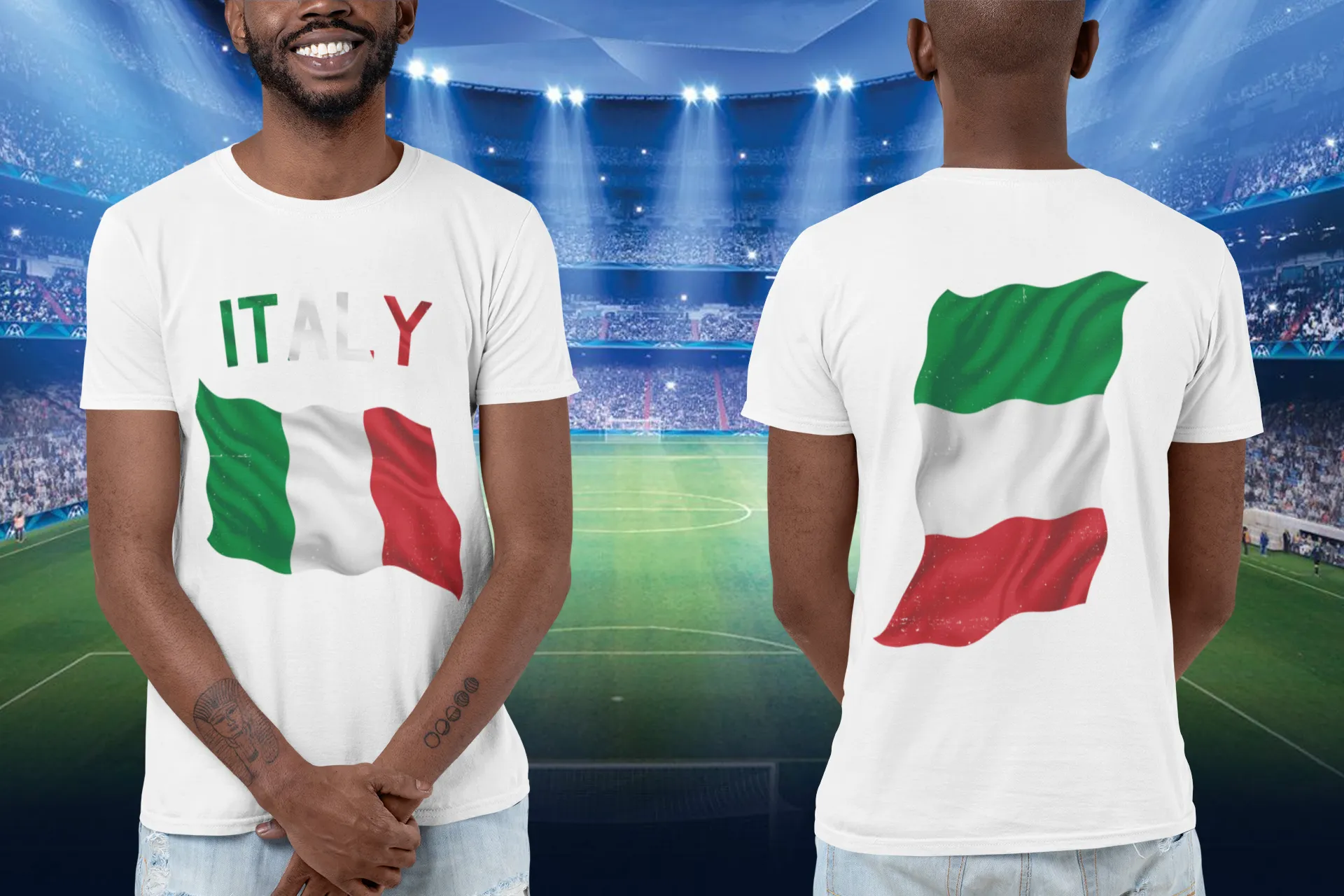 Italy Waving Flag T-Shirt