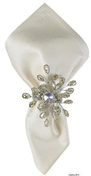 Ivory Sateen Napkins Set of 4