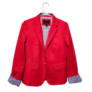 J. Crew Schoolboy Wool Blazer Orange Women's Size 2 NWOT Career Professional