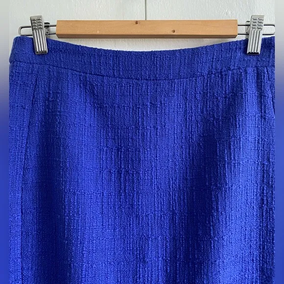 J. Crew Tweed Textured Pencil Skirt Azule Blue Size 4