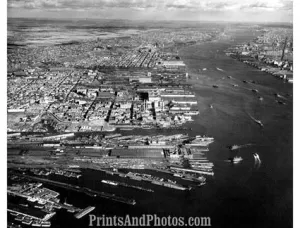 Jersey City NJ 1950s AERIAL  1710
