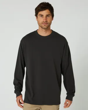 Jetpilot Global Mens Long Sleeve Tee - Charcoal