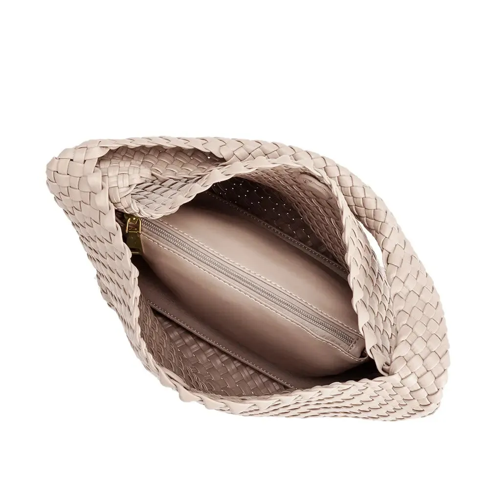 Johanna Recycled Vegan Shoulder Bag in Ivory