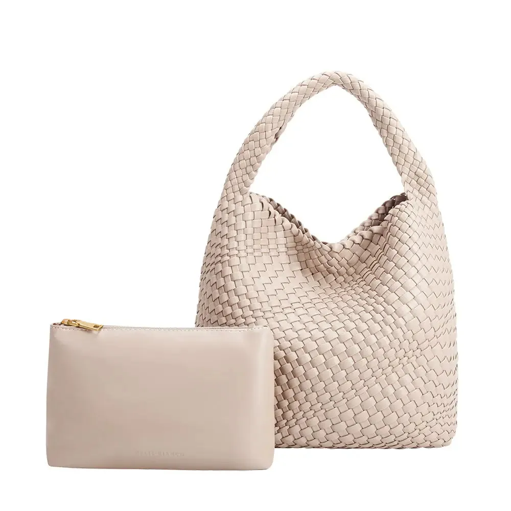 Johanna Recycled Vegan Shoulder Bag in Ivory