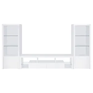 Jude 3-piece 71" TV Entertainment Center White High Gloss