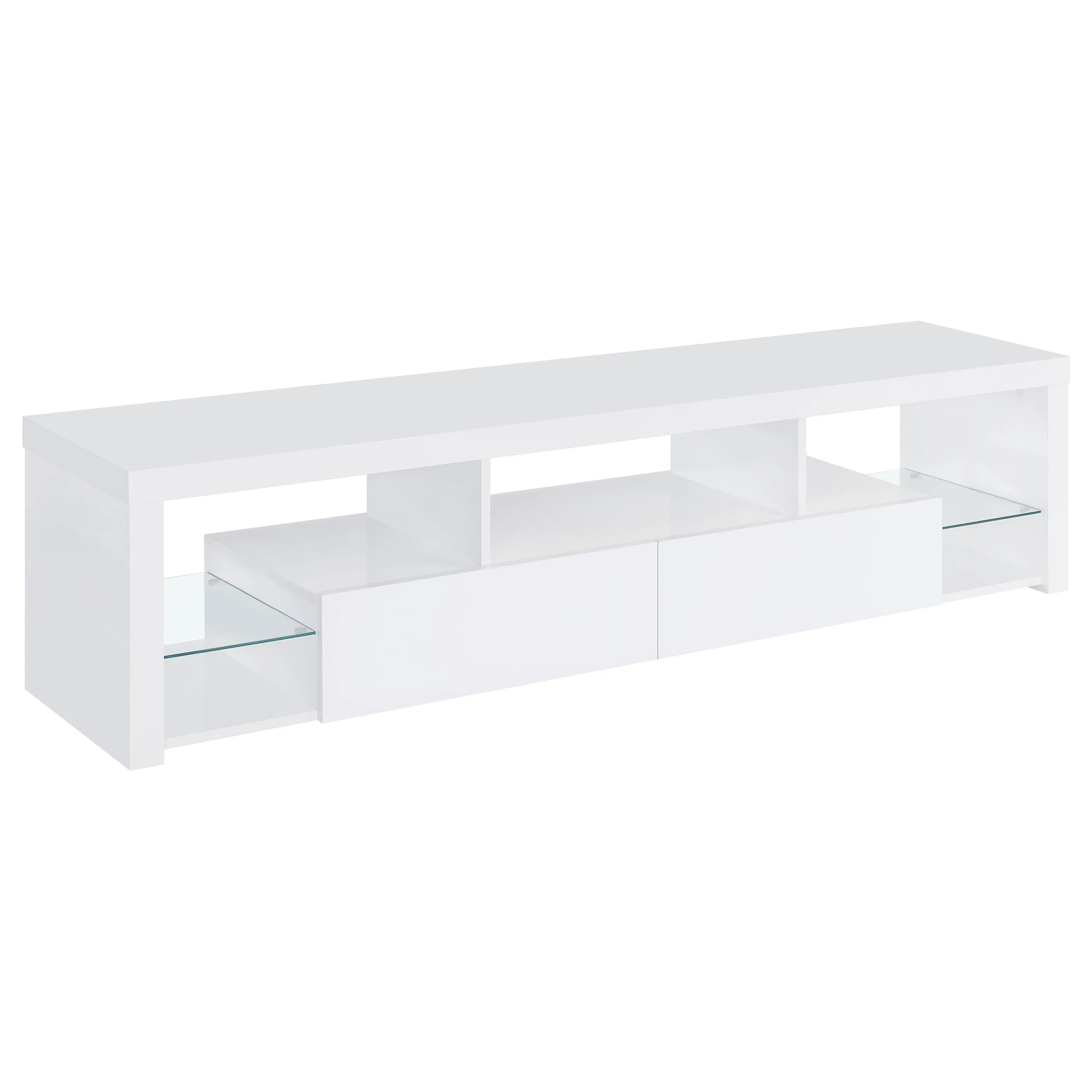 Jude 3-piece 71" TV Entertainment Center White High Gloss