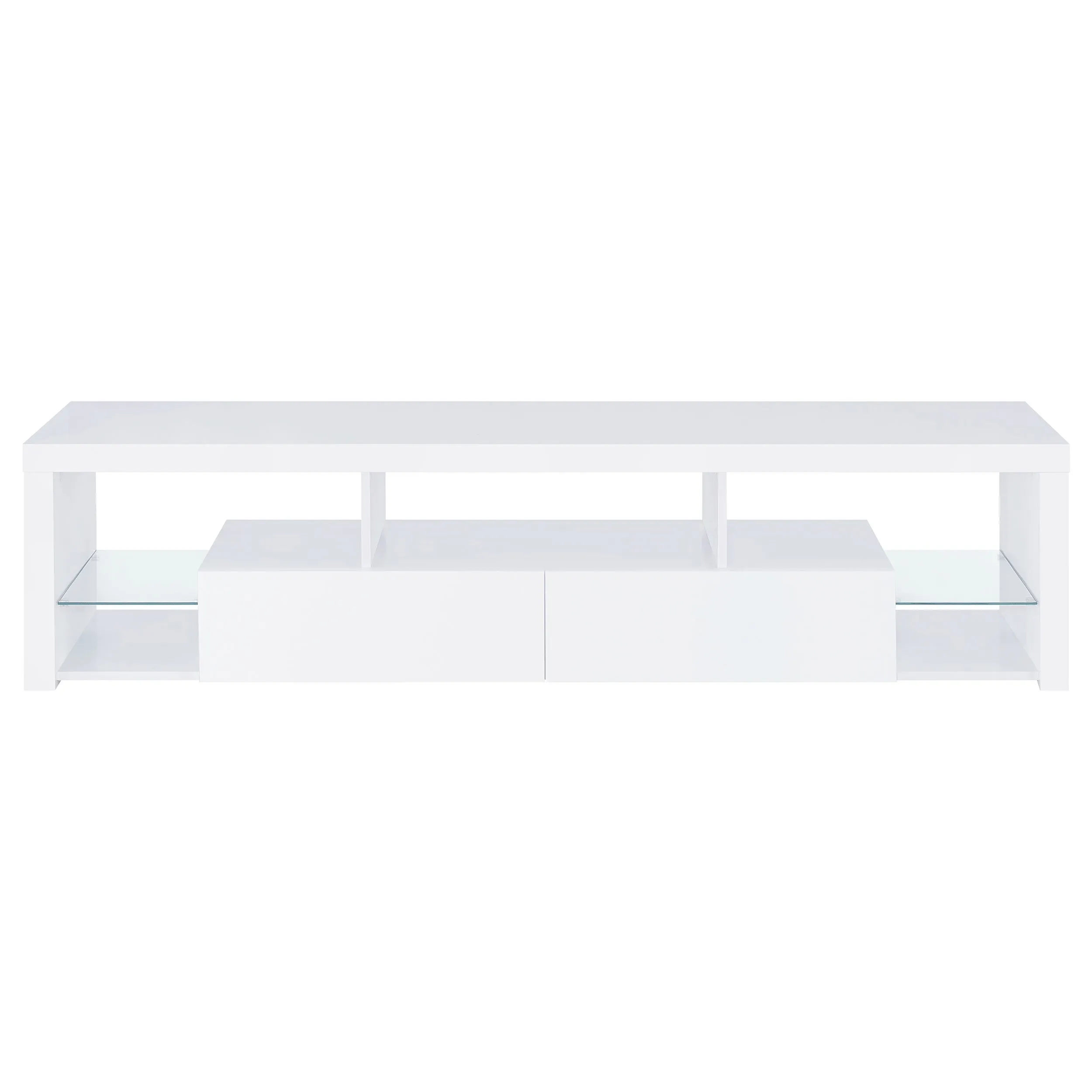 Jude 3-piece 71" TV Entertainment Center White High Gloss