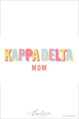 Kappa Delta Texas Tech University Mom Colorful T-Shirt