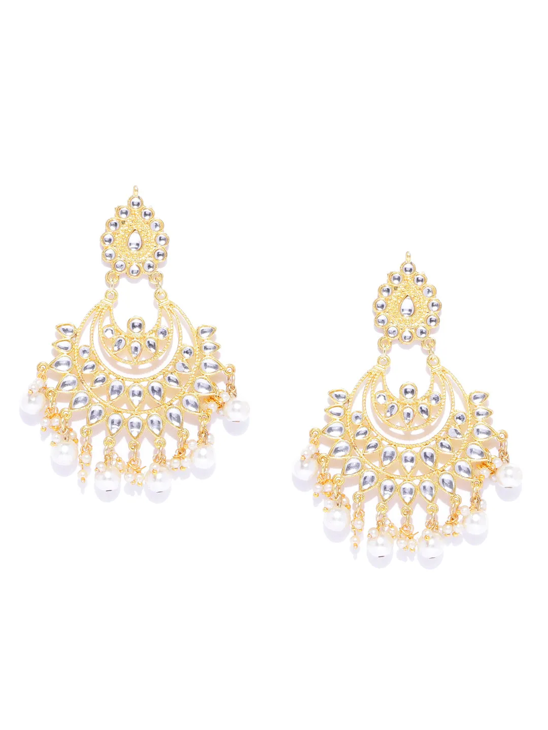 Karatcart Kundan Gold Bridal Choker Necklace Set