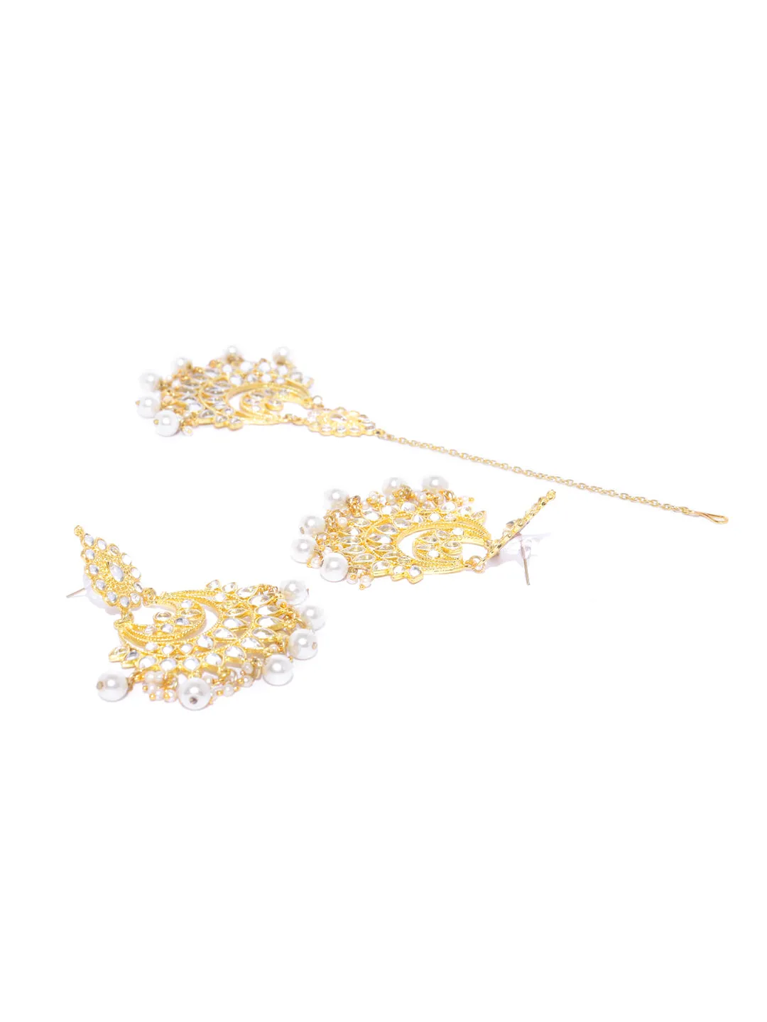Karatcart Kundan Gold Bridal Choker Necklace Set
