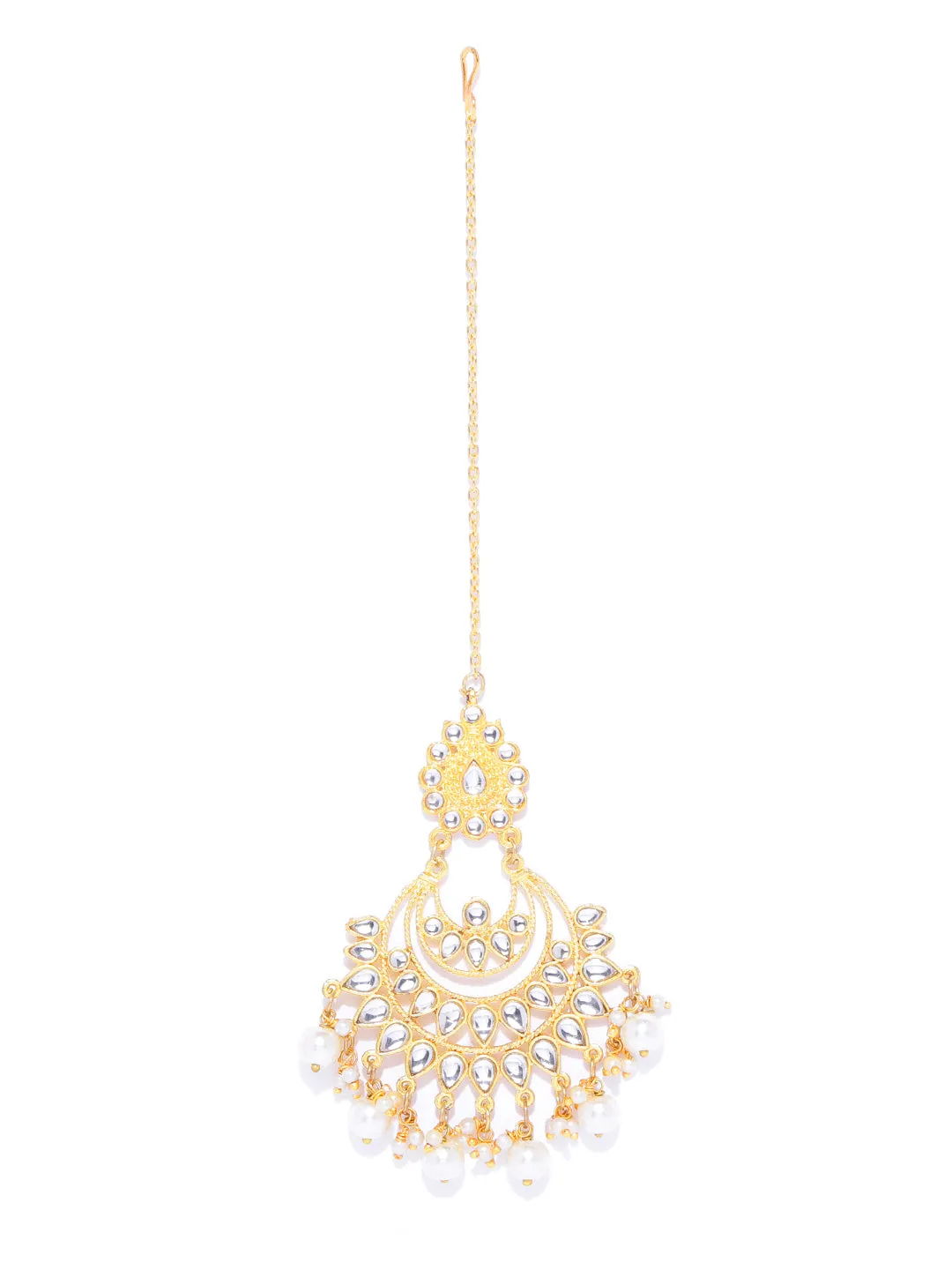 Karatcart Kundan Gold Bridal Choker Necklace Set