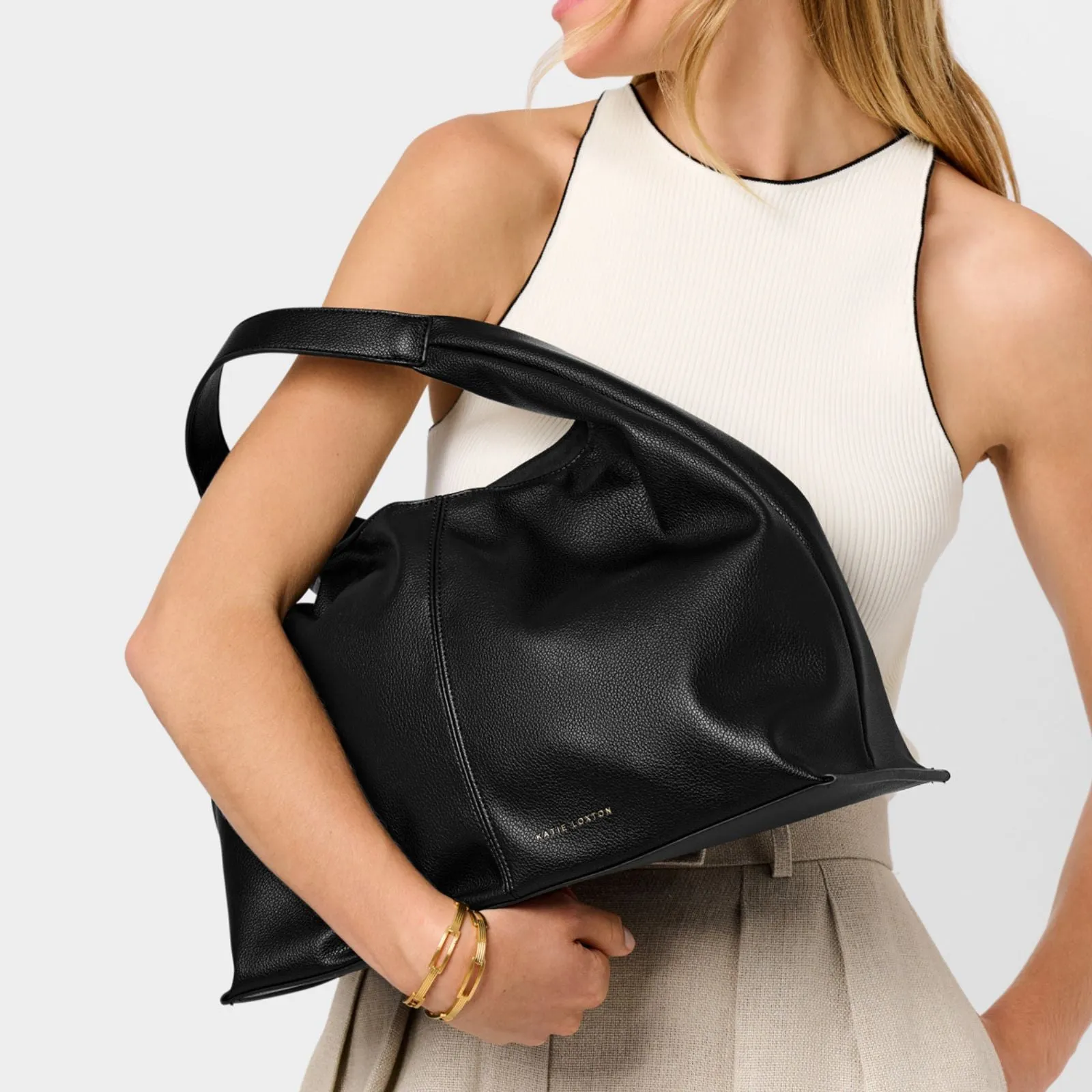 Katie Loxton Laila Slouch Shoulder Bag - Black