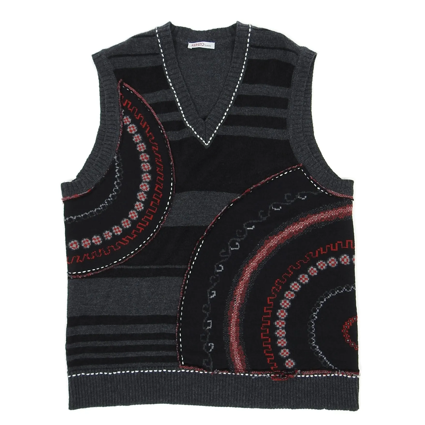 Kenzo Grey Knit Vest Size Large
