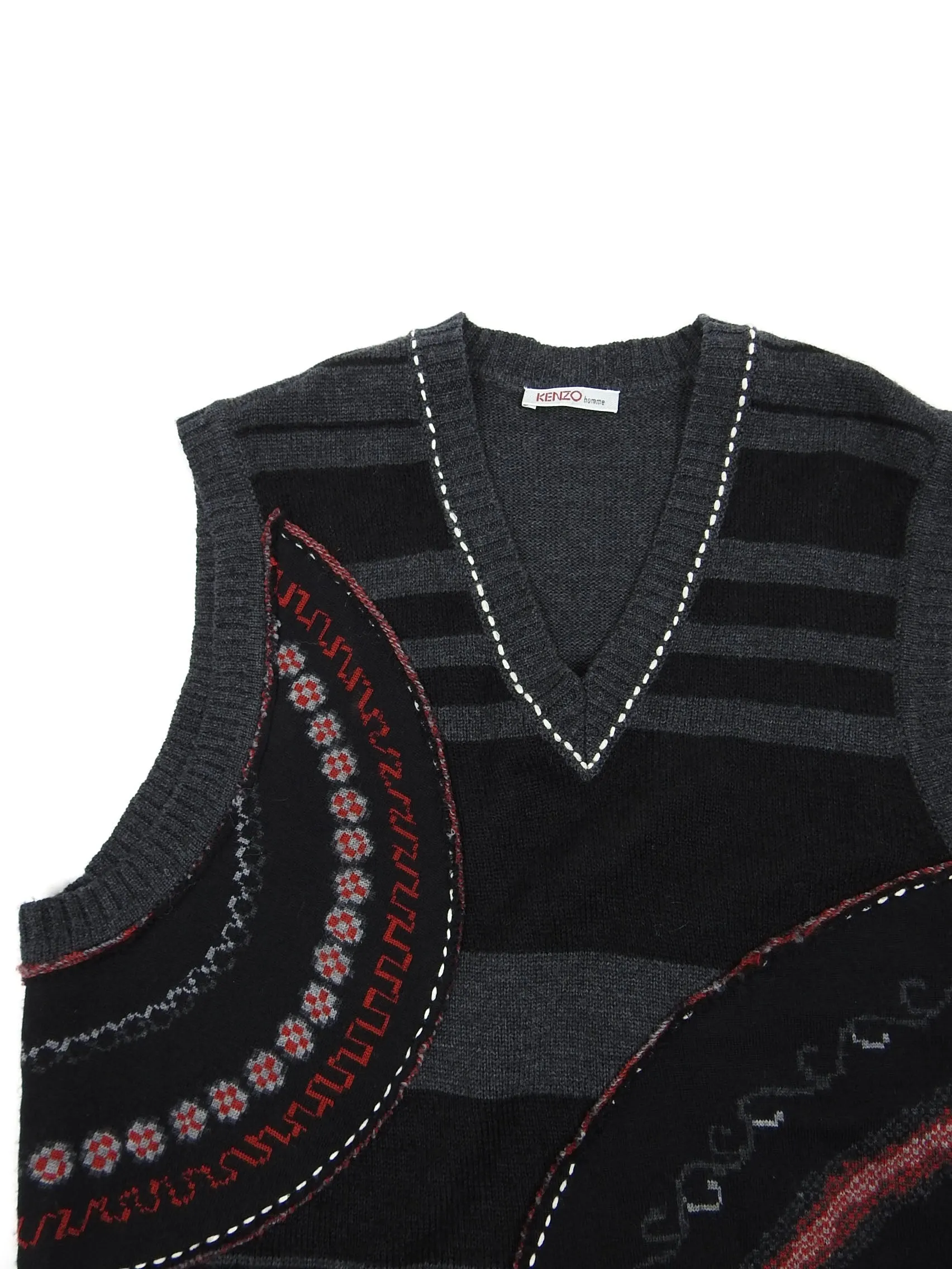 Kenzo Grey Knit Vest Size Large