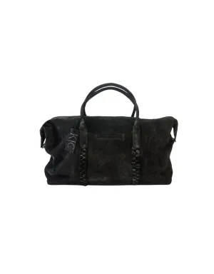 KJC Dominique Suede Duffel Bag in Noir