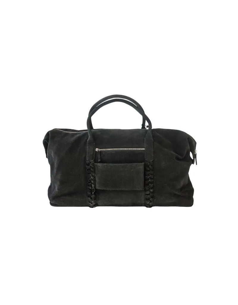KJC Dominique Suede Duffel Bag in Noir